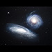 Illustration of interacting galaxies