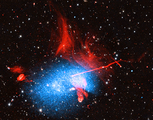 Multiwavelength image of Abell 2256